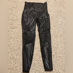 SPANX Black Faux Leather Leggings
